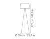 Scheme Floor lamp TRIPOD Kundalini `11 K947MOEU Minimalism / High-Tech