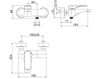 Scheme Wall mixer Fima - Carlo Frattini Quad F3724/1CR Minimalism / High-Tech