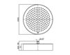 Scheme Ceiling mounted shower head Zucchetti Kos Shower plus Z94141 Minimalism / High-Tech