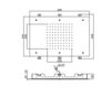 Scheme Ceiling mounted shower head Zucchetti Kos Shower plus Z94217 Minimalism / High-Tech