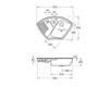 Scheme Countertop wash basin ARENA CORNER Villeroy & Boch Kitchen 6729 02 KD Contemporary / Modern