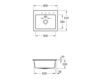 Scheme Countertop wash basin SUBWAY 60 S Villeroy & Boch Kitchen 3309 01 KG Contemporary / Modern