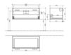 Scheme Wash basin cupboard CENTRAL LINE Villeroy & Boch CENTRAL LINE A233 Y2 Contemporary / Modern