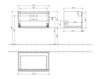 Scheme Wash basin cupboard CENTRAL LINE Villeroy & Boch CENTRAL LINE A291 Y2 Contemporary / Modern