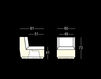 Scheme Terrace chair BIG CUT MODULE Plust LIGHTS 8280 A4182+YELLOW Minimalism / High-Tech