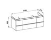 Scheme Wash basin cupboard Laufen 2015 4.0130.2.075.463.1 Contemporary / Modern