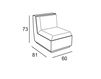 Scheme Terrace chair BIG CUT MODULE Plust FURNITURE 6280 L6 Minimalism / High-Tech