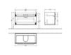 Scheme Wash basin cupboard UP2U Villeroy & Boch Bathroom and Wellness A836 00 XX Contemporary / Modern