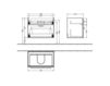 Scheme Wash basin cupboard UP2U Villeroy & Boch Bathroom and Wellness A837 00 XX Contemporary / Modern