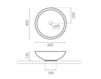 Scheme Countertop wash basin Catania The Bath Collection Piedra Stone 00301 Contemporary / Modern