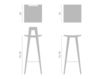 Scheme Bar stool Qowood 2015 Grable High Stool Contemporary / Modern