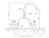 Scheme Wash basin mixer Volevatch Bistrot B/B5-A3-C2 Provence / Country / Mediterranean