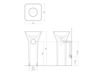 Scheme Wash basin with pedestal Inbani FLUENT  fl002 Minimalism / High-Tech