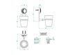 Scheme Glass for tooth brushes THG Wedding U8A.536 Contemporary / Modern