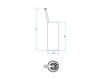 Scheme Toilet brush THG SAINT GERMAIN G7C.4700 Contemporary / Modern