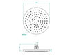 Scheme Ceiling mounted shower head THG Sélection G00.281EP Contemporary / Modern