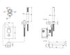 Scheme Bath mixer 3D530/D Silver Scheme Bath mixer Bongio Pure Glam Decor 3D530/D Minimalism / High-Tech
