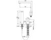 Scheme Wash basin mixer Ponsi Rubinetterie Toscane ICE BT ICE C LA03 Contemporary / Modern