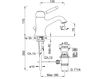 Scheme Wash basin mixer Ponsi Rubinetterie Toscane STILMAR BT STI C LAP1 Contemporary / Modern