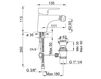 Scheme Bidet mixer Ponsi Rubinetterie Toscane ECOSTYLE BT EST C BIP1 Contemporary / Modern