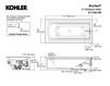 Scheme Hydromassage bathtub Archer Kohler 2015 K-1124-HR-7 Contemporary / Modern
