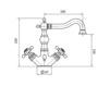 Scheme Wash basin mixer Julia Gaia 2017 RN8334 Art Deco / Art Nouveau