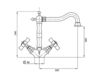 Scheme Wash basin mixer Princeton Gaia 2017 RN834 Art Deco / Art Nouveau