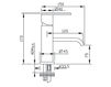 Scheme Wash basin mixer Gaboli Fratelli srl KLIP 2801 Contemporary / Modern