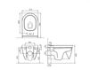 Scheme Wall mounted toilet Palazzani Ceramica-novita C08601 Contemporary / Modern