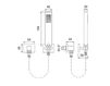 Scheme Wall mounted shower head Graff AQUA-SENSE 2329500 Minimalism / High-Tech