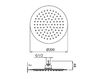 Scheme Ceiling mounted shower head Graff AQUA-SENSE 5124150 Minimalism / High-Tech