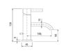 Scheme Wash basin mixer Graff QUBIC TRE 2389100 Minimalism / High-Tech