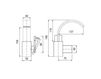 Scheme Wash basin mixer Graff SADE 2332500 Minimalism / High-Tech
