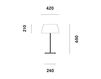 Scheme Table lamp Prandina  Tavolo GINGER T50 (polyethylene) Contemporary / Modern