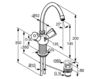 Scheme Wash basin mixer Kludi Standart 210620515 Contemporary / Modern