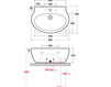 Scheme Countertop wash basin Olympia Ceramica Crono 0880 Contemporary / Modern