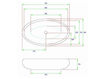 Scheme Countertop wash basin Hidra Ceramica S.r.l. Tao TA 21 Contemporary / Modern
