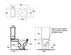 Scheme Floor mounted toilet Galassia Ethos 8441NE + 8490NE Contemporary / Modern