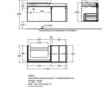 Scheme Wash basin cupboard Keramag Citterio 835420 Contemporary / Modern