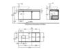 Scheme Wash basin cupboard Keramag Citterio 835721 Contemporary / Modern