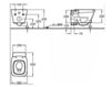 Scheme Wall mounted toilet Keramag Citterio 203670 Contemporary / Modern