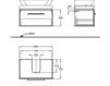 Scheme Wash basin cupboard Keramag Citterio 816081 Contemporary / Modern