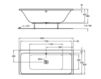 Scheme Bath tub Keramag Myday 650580 Contemporary / Modern