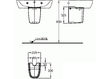 Scheme Wash basin pedestal Keramag 4u 298410 Contemporary / Modern