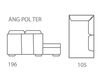 Scheme Sofa Dibenedetto Living srl Young DIANA 2P 1BR+ANG POL TER Contemporary / Modern