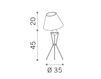 Scheme Table lamp pivot Cremasco Illuminazione snc 24 Hours 2931/1 Contemporary / Modern