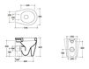 Scheme Floor mounted toilet Galassia Midas 9909PL Contemporary / Modern