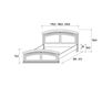 Scheme Bed CURVO CON PEDIERA Mario Villanova Angelica A1422D Classical / Historical 