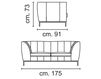 Scheme Sofa Dafne Artis Divani Time To Design IL453 200 Contemporary / Modern