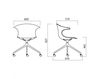 Scheme Armchair Infiniti Design Indoor LOOP 3D WOOD SWIVEL WITH CASTORS Contemporary / Modern